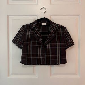 Aritzia cropped collared shirt